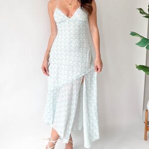Vienna Maxi Dress in Light Blue - Size Small